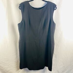 MM. Lafleur Black Scoop Neck‎ Sleeveless Classic Sheath Dress Size 16